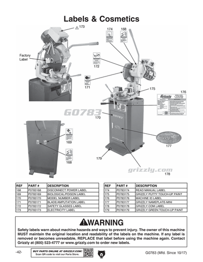 Part Diagram for G0783