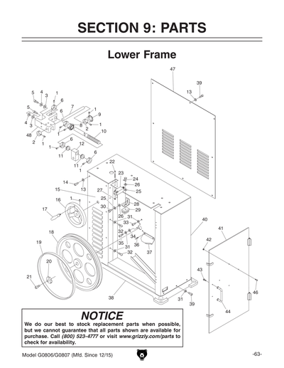 Part Diagram for G0806
