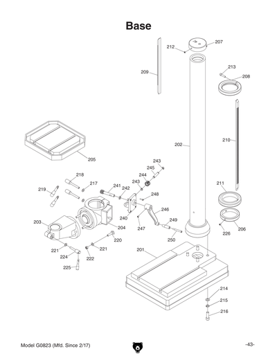 Part Diagram for G0823