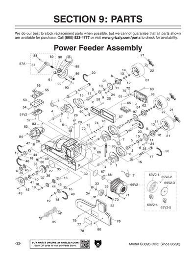 Part Diagram for G0826