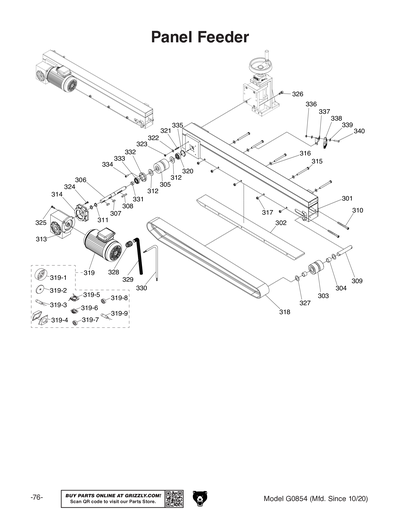 Parts for Compact Automatic Edgebander - Grizzly Industrial