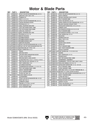 Part Diagram for G0869