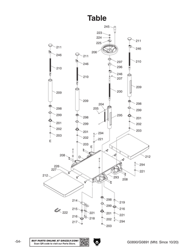 Part Diagram for G0891