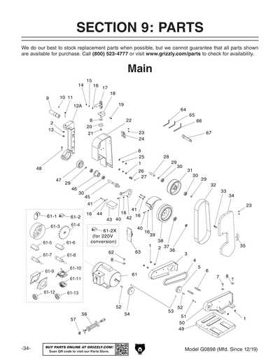 Part Diagram for G0898