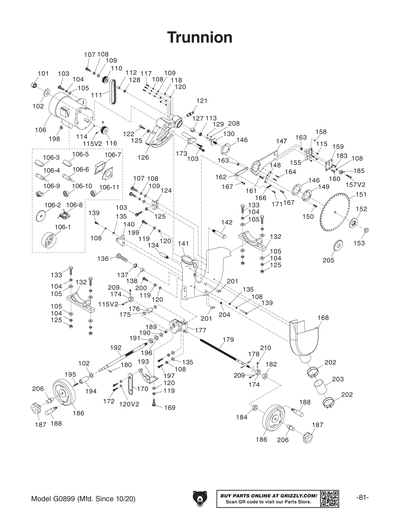Part Diagram for G0899