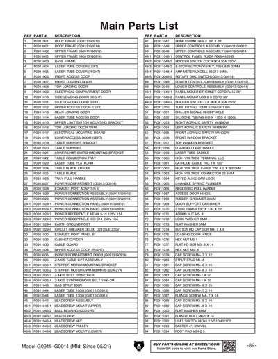 Part Diagram for G0913