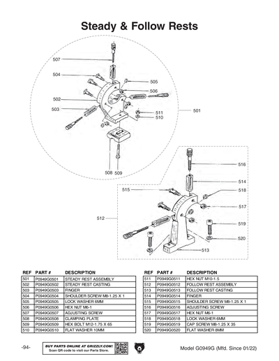 Part Diagram for G0949G