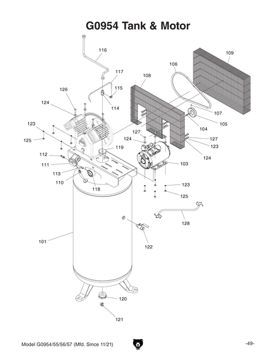 Part Diagram for G0956