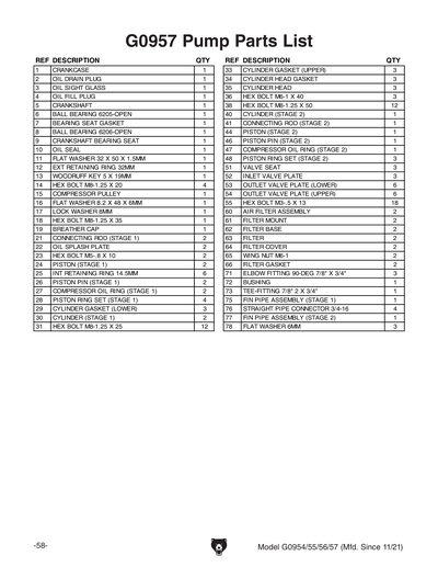 Part Diagram for G0956