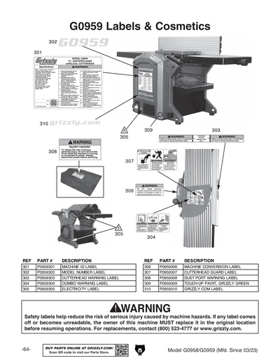 Part Diagram for G0958