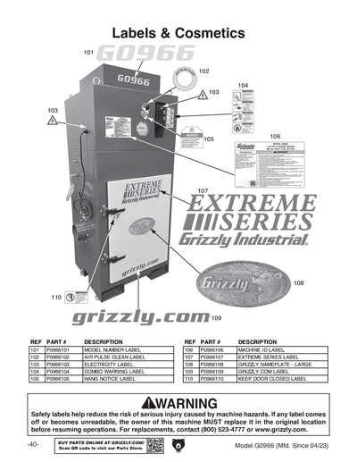 Part Diagram for G0966