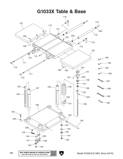 Part Diagram for G1033