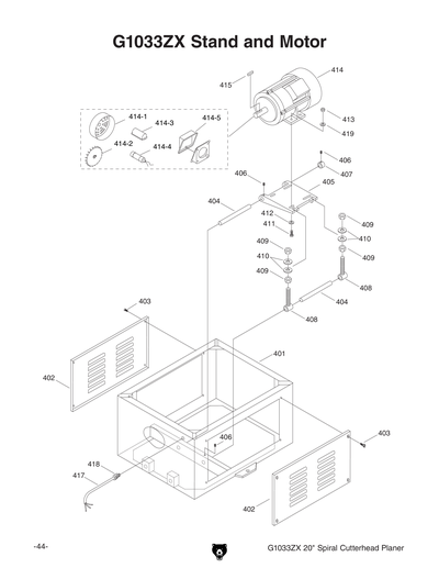 Parts for G1033ZX 20