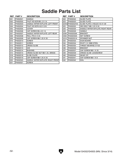 Part Diagram for G4002