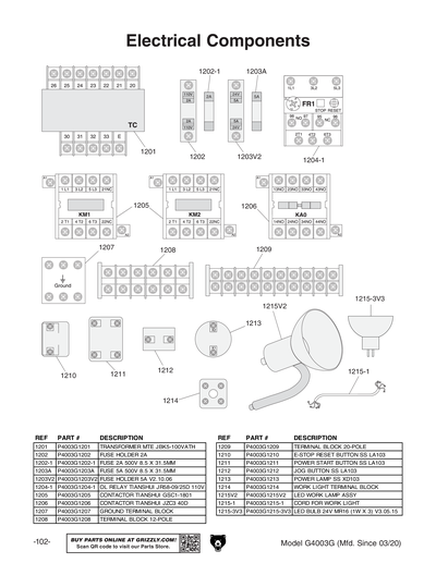 Part Diagram for G4003G