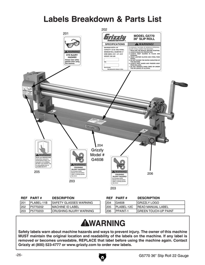 Part Diagram for G5770