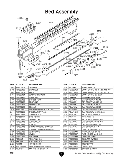 Part Diagram for G9731