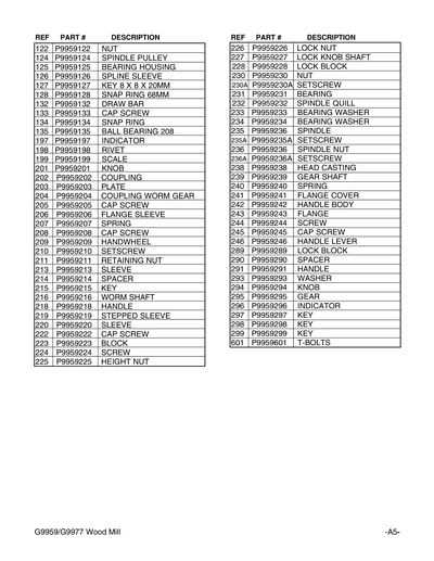 Part Diagram for G9959