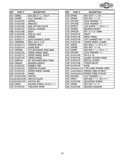 Part Diagram for G9970