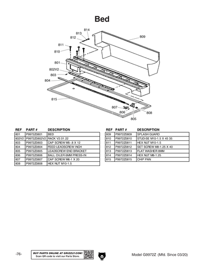 Part Diagram for G9972Z