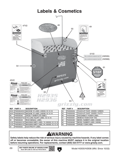 Part Diagram for H2936