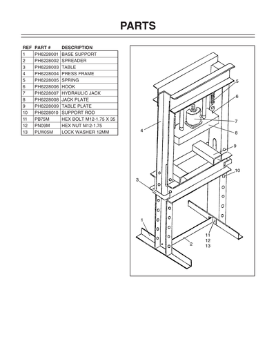 Part Diagram for H6228