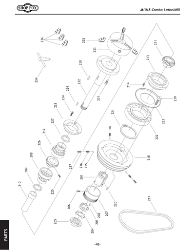 Parts for M1018 Small Combo Lathe / Mill - Grizzly Industrial, Inc.