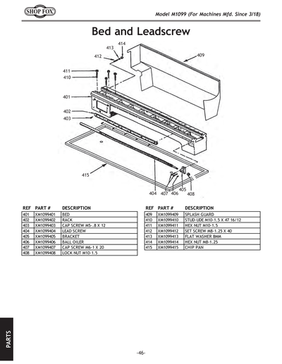Part Diagram for M1099