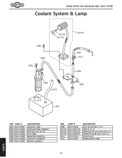 Part Diagram for M1112