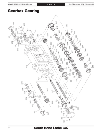 Part Diagram for SB1015F
