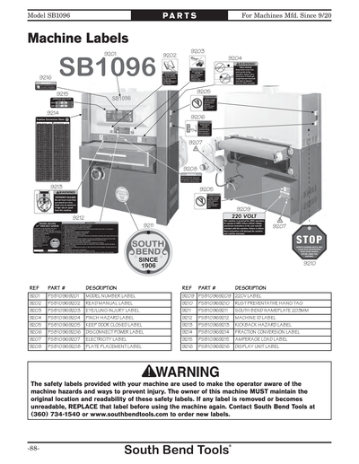 Part Diagram for SB1096