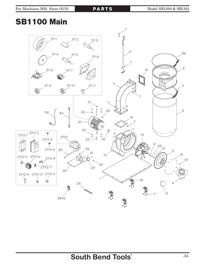 Part Diagram for SB1101