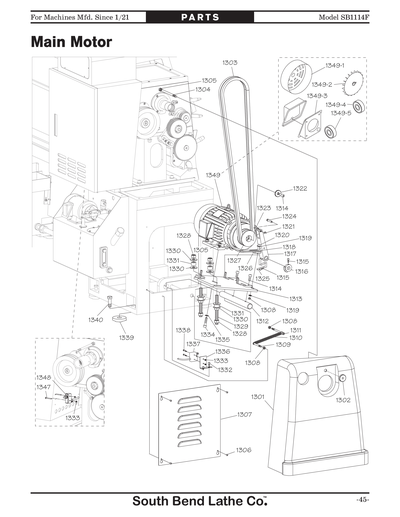 Part Diagram for SB1114F