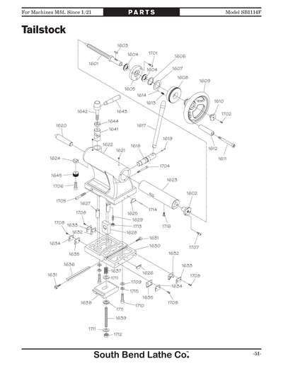 Part Diagram for SB1114F