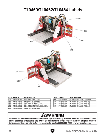 Part Diagram for T10460