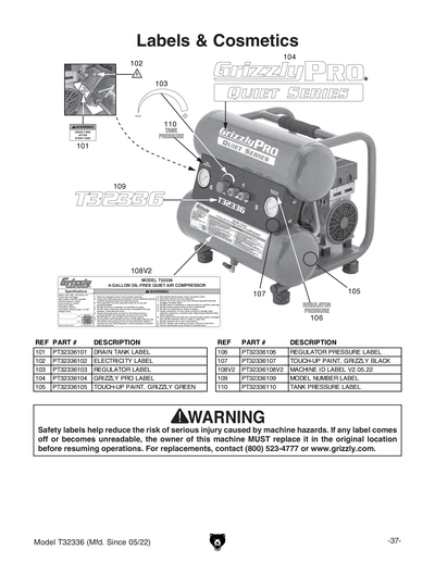 Part Diagram for T32336