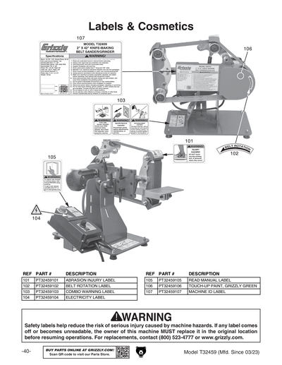 Part Diagram for T32459