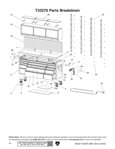 Part Diagram for T33276