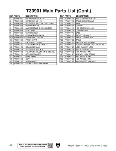 Part Diagram for T33901