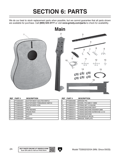 Part Diagram for T33954