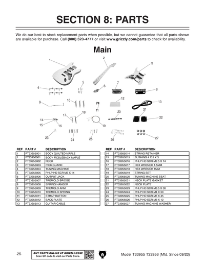 Part Diagram for T33955