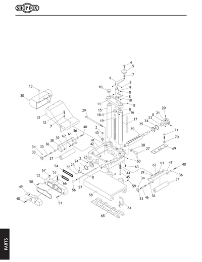 Parts for W1693 Mini Planer/Moulder - Grizzly Industrial, Inc.