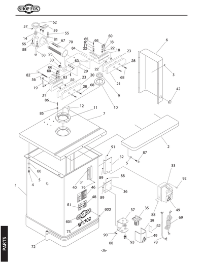 Part Diagram for W1702