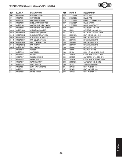 Part Diagram for W1737