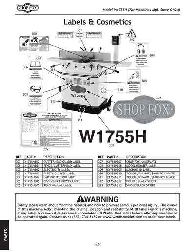 Part Diagram for W1755H