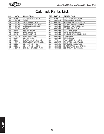 Part Diagram for W1827