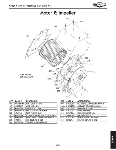 Part Diagram for W1830