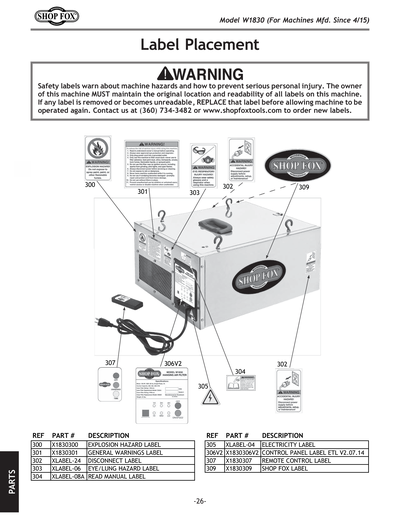 Part Diagram for W1830