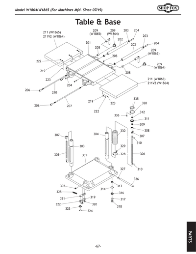 Parts for W1864 20
