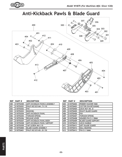 Part Diagram for W1875